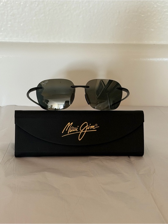 MAUI JIM KOMOHANA MJ446-11M Lightweight Black Rimless Sunglasses UNISEX Pristine main image 6